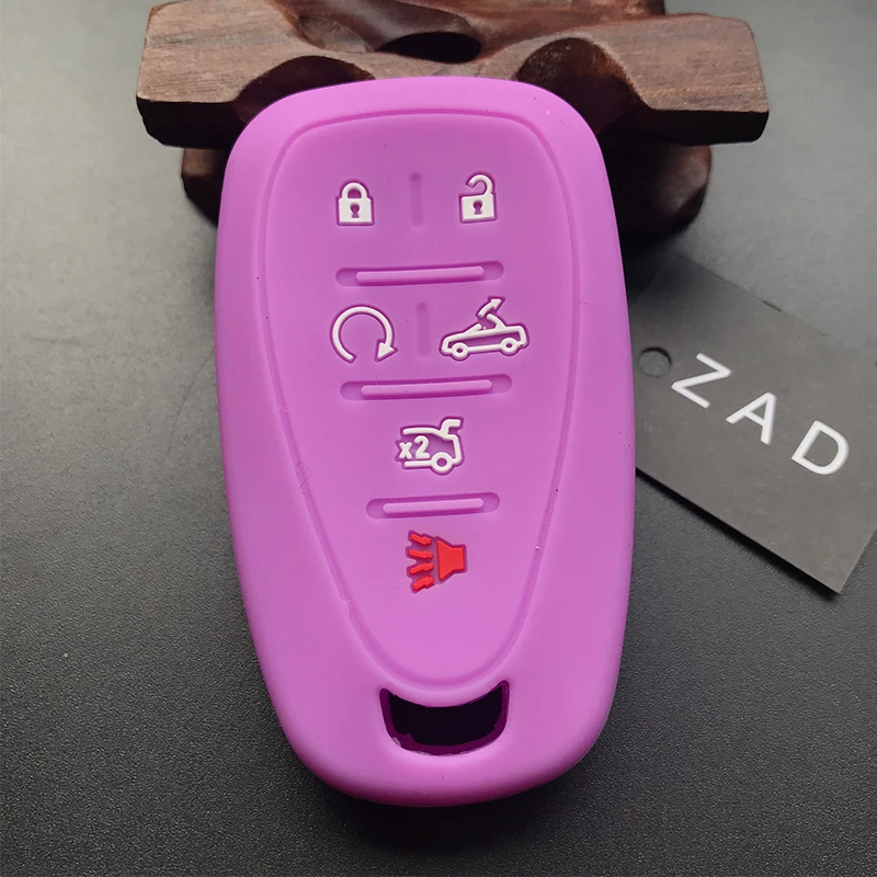 ZAD Silicone Car Key Cover Case For Chevrolet Chevy Camaro Keyless Entry 6 Buttons Smart Remote shell skin FOB Car-stying | Автомобили и