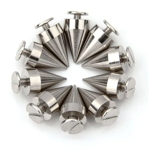 10 шт. Серебристые Металлические пули заклепочные шипы аксессуары для