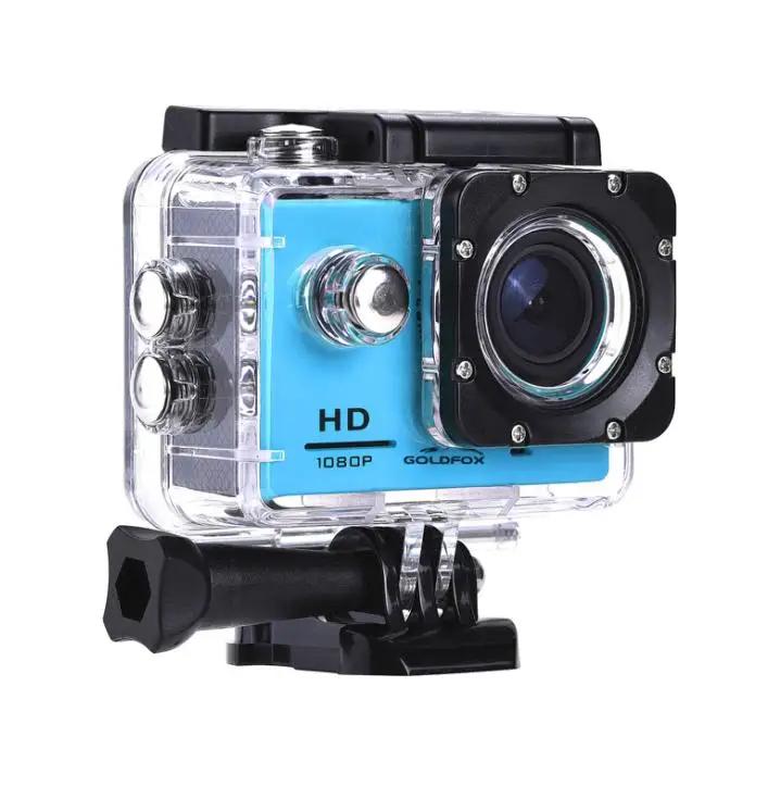 Синий 2,0 ''экран 12MP 1080P Full HD Экшн-камера 30 м Go ВОДОНЕПРОНИЦАЕМЫЙ pro Спорт DV велосипедный шлем Экстремальные виды спорта видеокамера мини DVR - Цвет: Синий