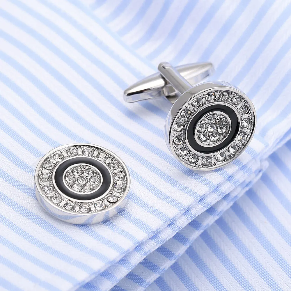 Запонки роскошные брендовые Свадебные с круглыми пуговицами и кристаллами 252 |