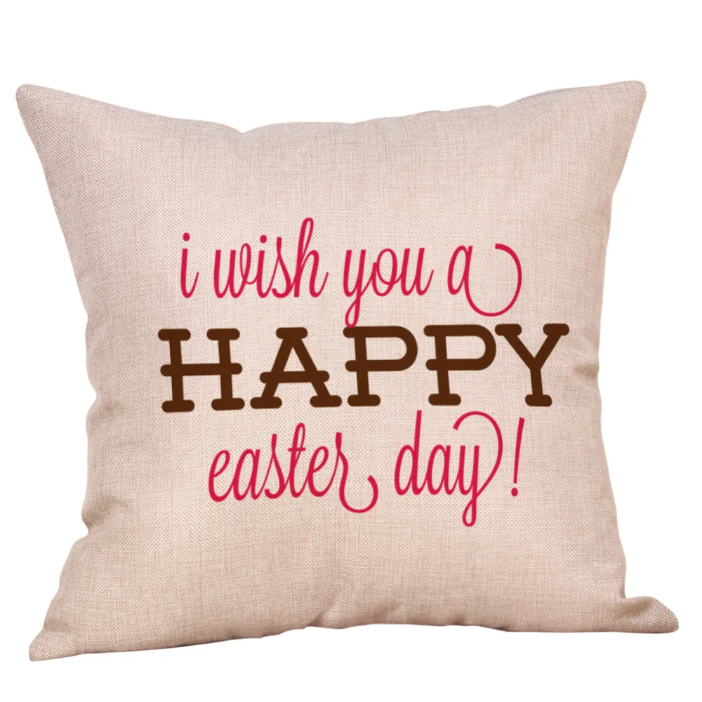 Счастливый Пасхальный мультфильм кролик наволочка для сидения Кровать Диван