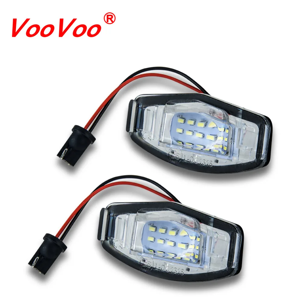 VooVoo 2 шт./компл. Canbus без ошибок 12 в белый 18 SMD СВЕТОДИОДНЫЙ номерной знак для Honda Civic