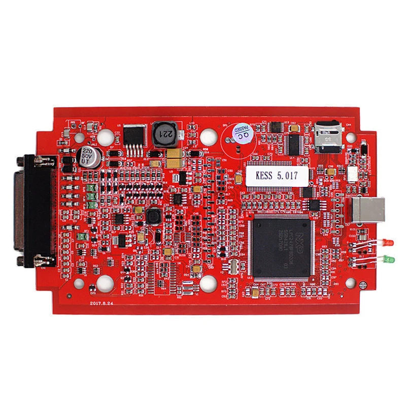OBD2 менеджер Тюнинг Комплект ECU программист Нет Жетоны Limited-красный/зеленый Версия KESS V2 V5.017 Kess мастер HW 5,017 kess V2