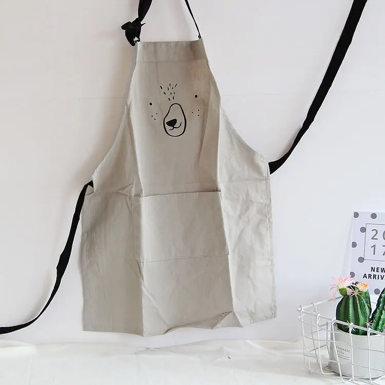 Simple Aprons Cotton Cartoon Lion Pattern wholesale retail Kitchen Baking Painting Apron Cooking Accessories | Дом и сад