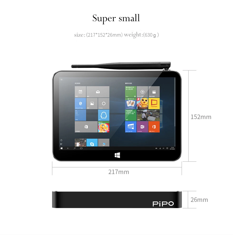 8,9 дюймов 1920*1200 экран Pipo X11 Мини ПК Windows 10 планшетный ПК Z8350 2 Гб ОЗУ 32 Гб ПЗУ ТВ коробка BT4.0 HDMI Wifi мини настольный
