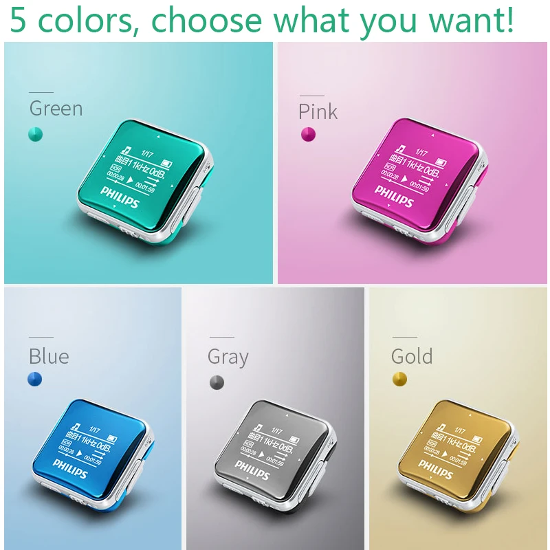 Новинка mp3 плеер PHILIPS спортивный мини для студентов с FM радио Walkman SA2208|mp3 player sport|player