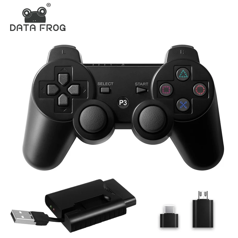 Gamepad 2 2,4G беспроводной игровой контроллер для PS2/PS3 дистанционный геймпад для Android телефона/tv Box/Smart tv джойстик Вибрационный геймпад для ПК - Цвет: Gamepad 2