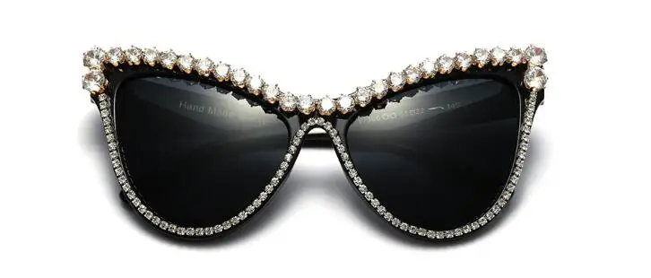 Женские винтажные солнцезащитные очки кошачий глаз дизайнерские Роскошные