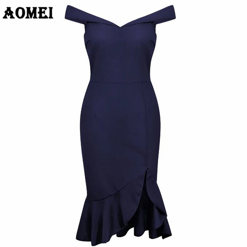 Женское платье праздничная одежда вечерняя Клубная посылка бедра тонкий синий