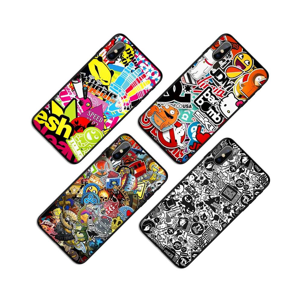 Художественная стандартная граффити Stickerbomb мягкая термополиуретановая крышка