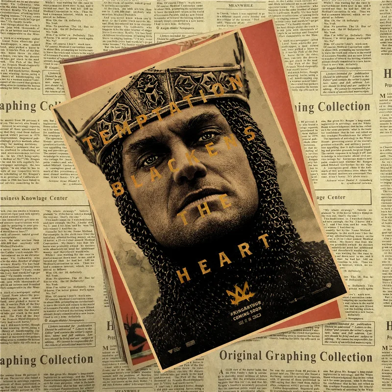 Король Артур легенда о мече 2017 ТВ-серия художественный постер из крафт-бумаги