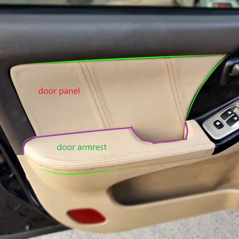 4pcs Car Styling Microfiber Leather Interior Door Armrest Panel Cover Trim For Hyundai Elantra 2004 2005 2006 2007 2008 -2012 | Автомобили