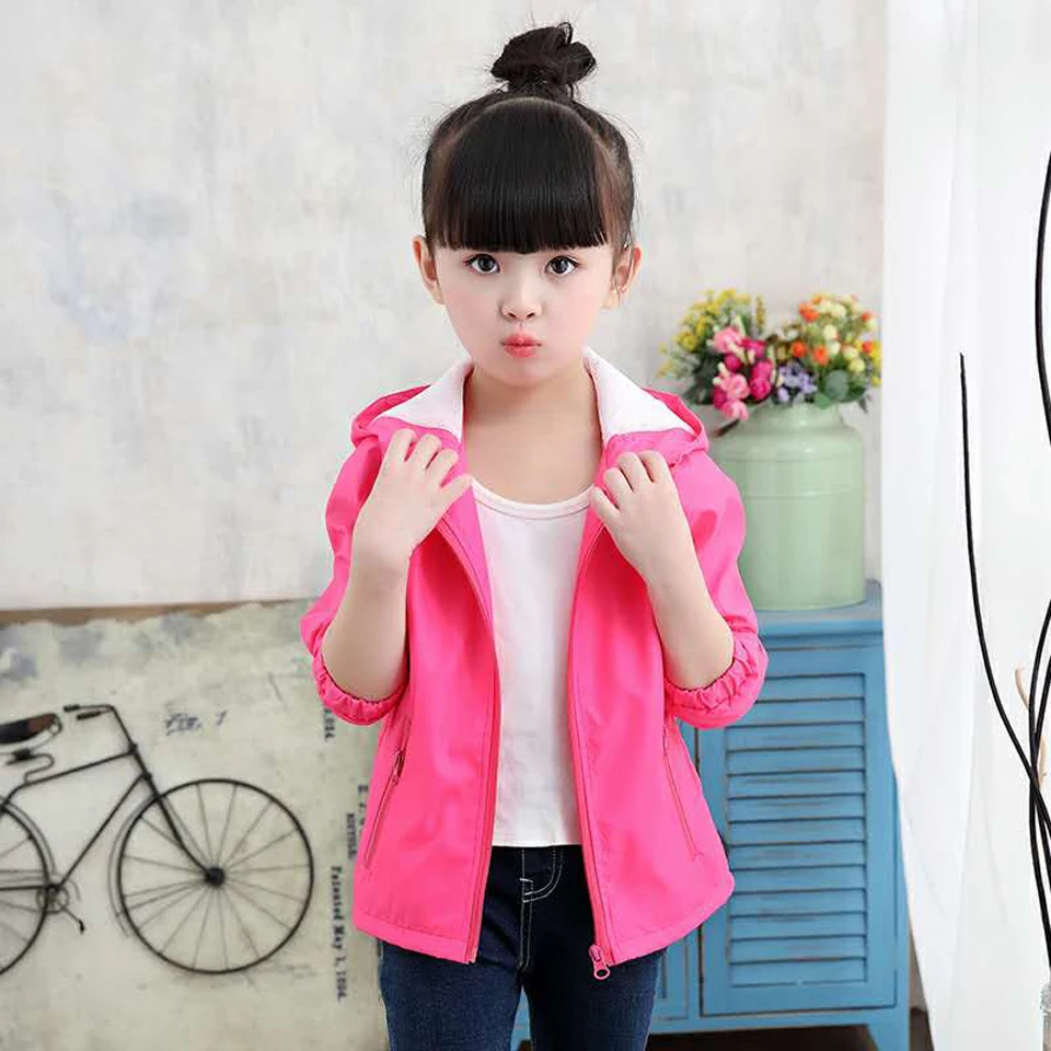 

New Arrivals Autumn Spring Two Colors Baby Girls Outerwear Coats Newborn Baby Girls Coat For Girl Solid Color Outwear Jackets