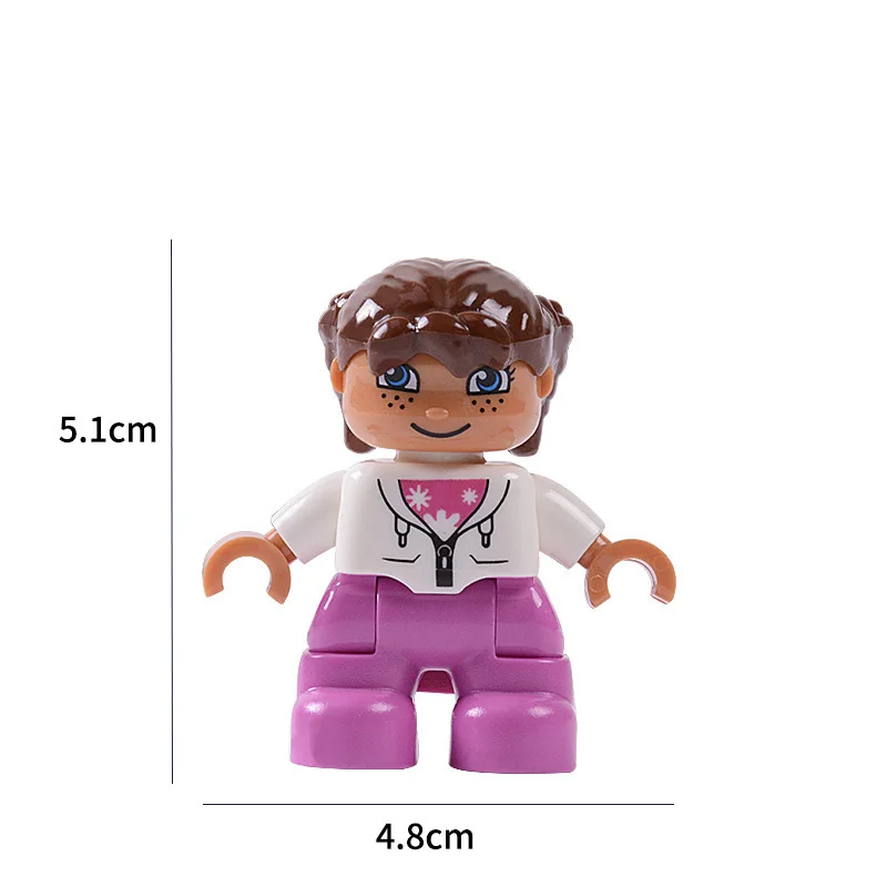 Duploed фигурки серии family Character Bricks совместимый бренд Duploe строительные блоки Развивающие игрушки для детей Подарки - Цвет: 11