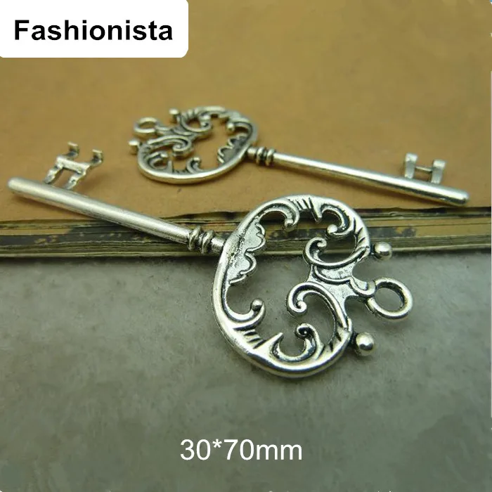 Подвеска в винтажном стиле подвеска виде большого ключа скелета из античной