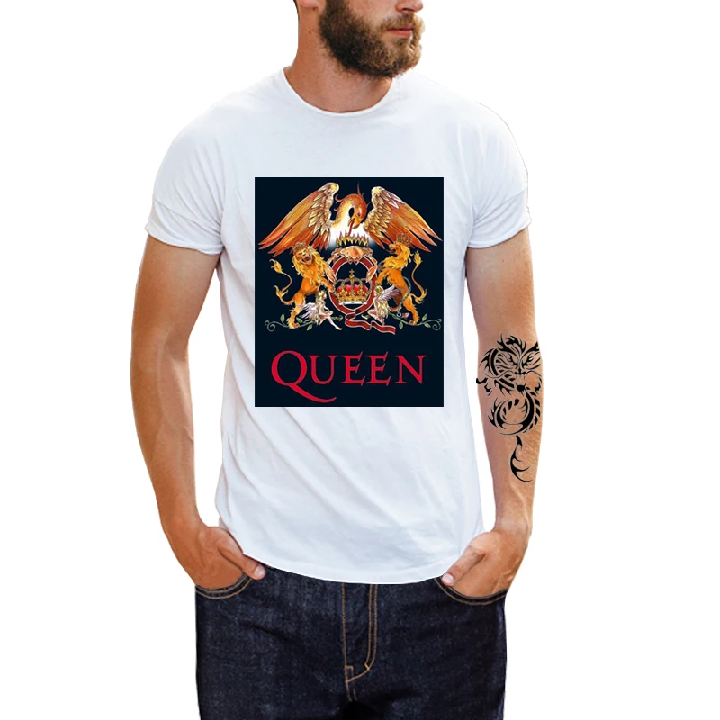 Футболка queen Мужская футболка Freddie в стиле хип хоп ретро рок рубашка кэжуал Mercury