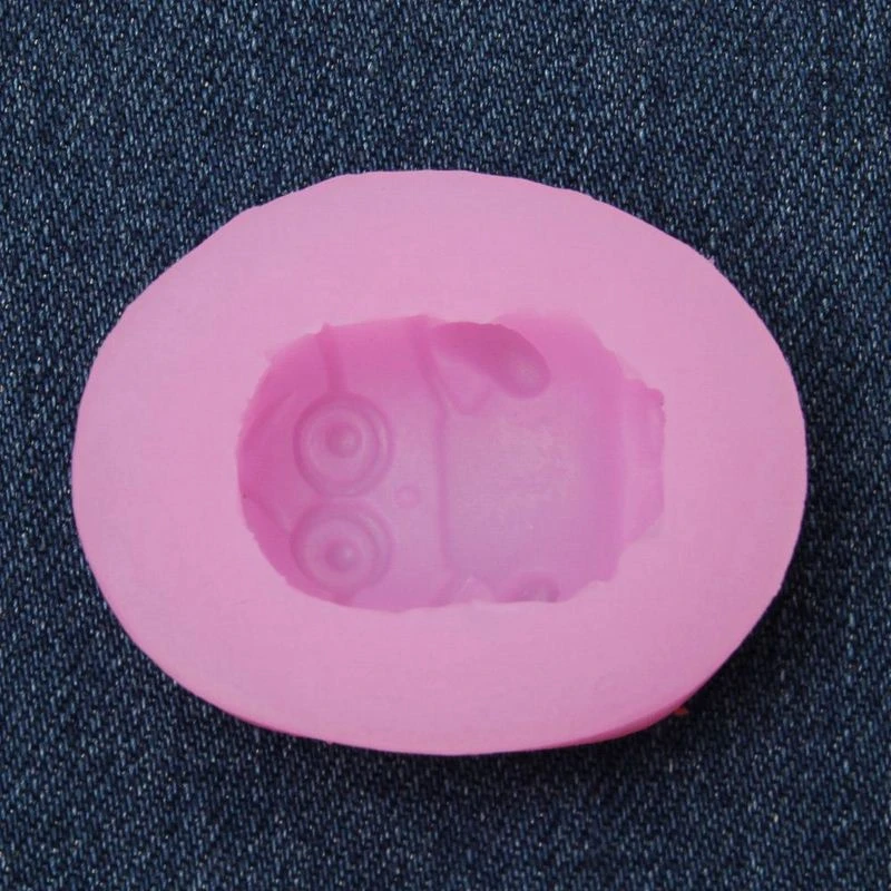 3D мультфильм маленький желтый человек силиконовая форма для украшения тортов