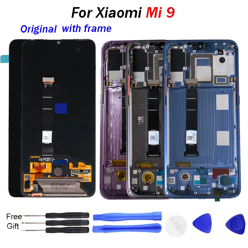 Оригинальный ЖК экран Amoled для Xiaomi Mi9 дисплей с дигитайзером сенсорного экрана в