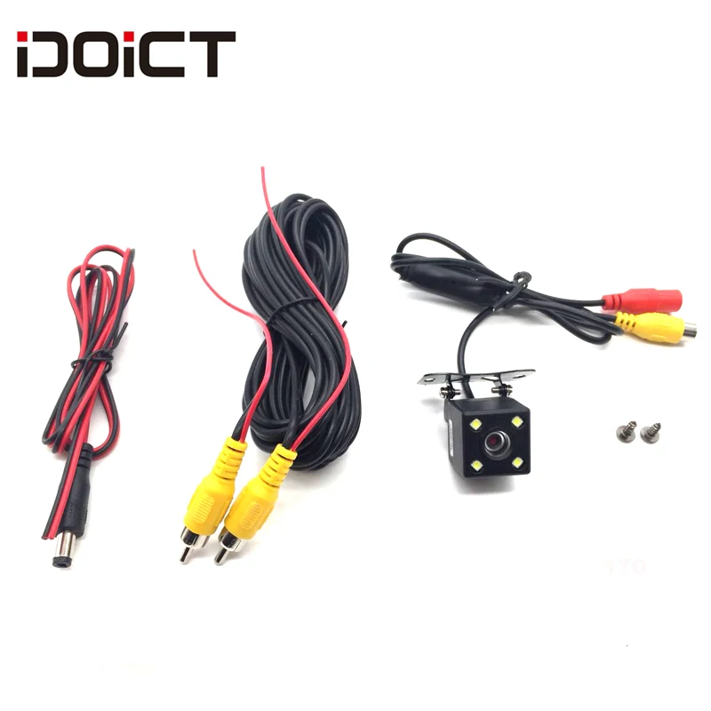 IDOICT Водонепроницаемая HD 170 градусов угол 4LED Автомобильная камера заднего вида