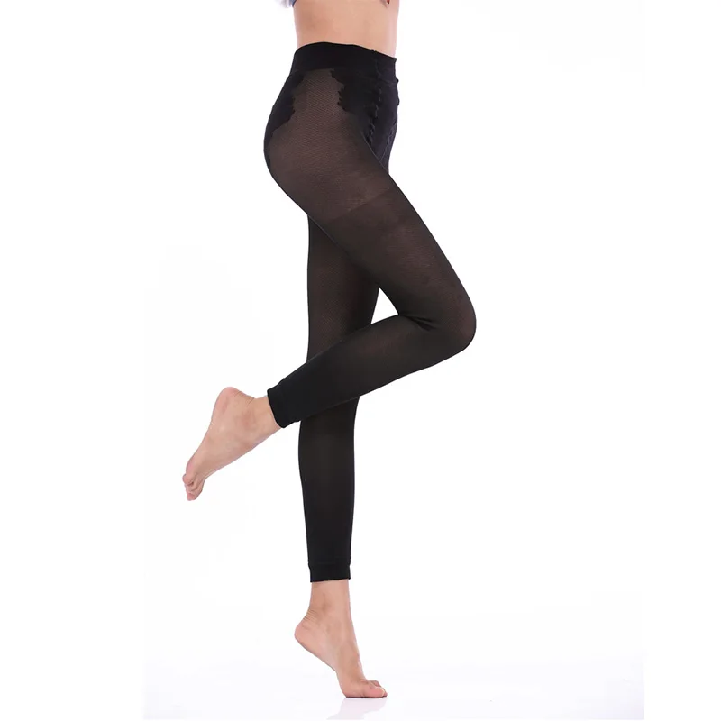 Женские пикантные зимние через false мясо Леггинсы для женщин хлопок двойной