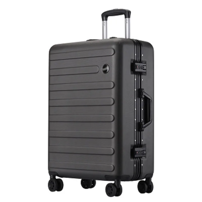 Super light 100% aluminum frame Rolling Luggage Customized business solid color wear-resistant Suitcase