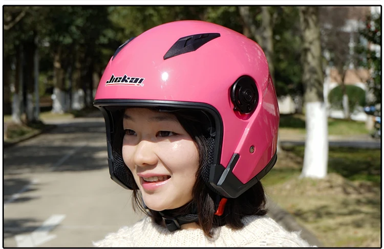 Шлем мото rcycle с открытым лицом для мотоцикла cicleta cascos para мото гоночный мотоцикл JIEKAI винтажные шлемы с двойным объективом