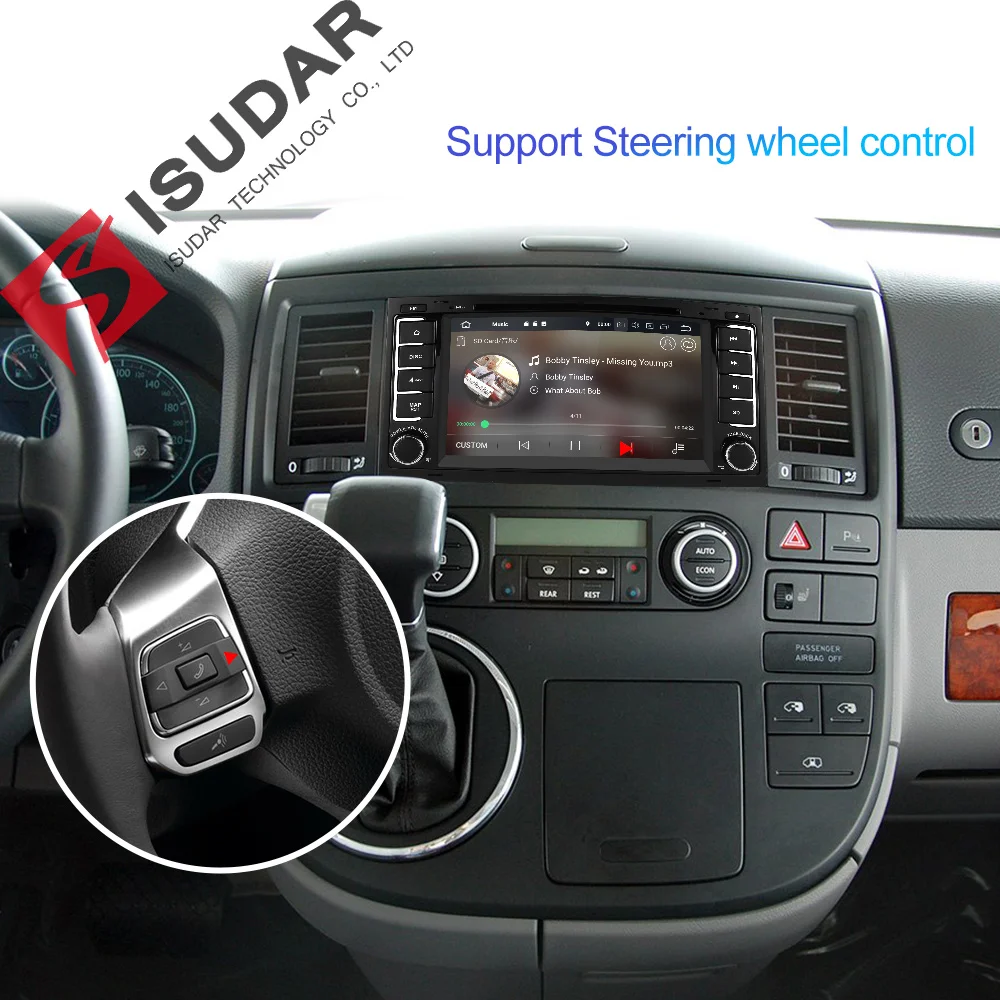 Isudar 2 Din Авто Радио Android 9 для Volkswagen/Touareg Восьмиядерный ОЗУ 4 Гб ПЗУ 64 ГБ Автомобильный мультимедийный dvd-плеер gps USB DVR FM DSP