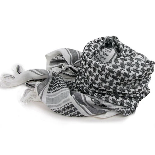 White Унисекс легкий плед кисточкой арабский пустынный Шеман KeffIyeh Шарф обертывание пашмины - Цвет: White