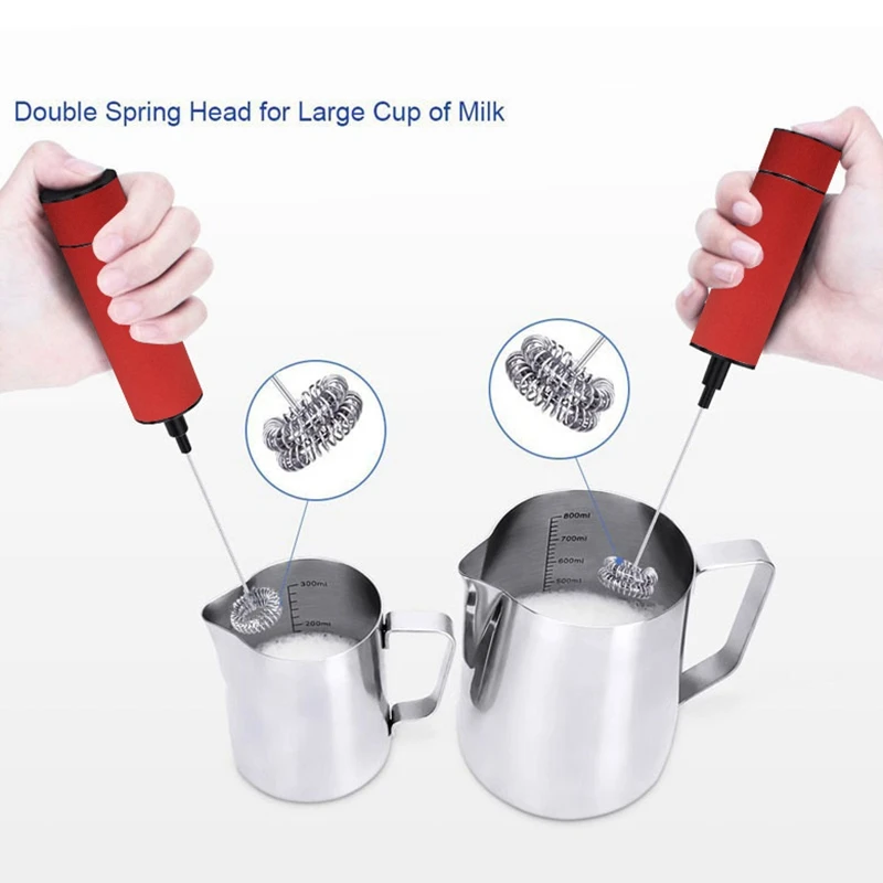 Молокоотсос электрический ручной молочный пенообразователь с двойной головкой