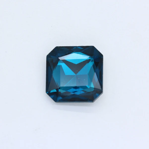 capri blue 9p 23 мм квадратный цвет с заостренным фольгированным дном сзади стекло камень граненый Кристалл Стразы детская игрушка счетчик декор драгоценность DIY ремесло одежда - Цвет: capri blue