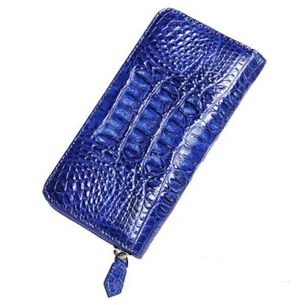 02 blue LAMGSIDI, натуральная крокодиловая кожа, клатч, защитный чехол для iphone x, 6, 7, 8 plus, 5S, SE, роскошная, деловая, благородная, многофункциональная сумка - Цвет: 02 blue