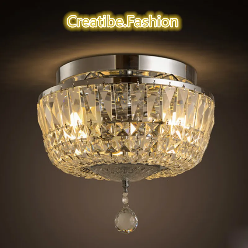 Хрустальная потолочная лампа в американском стиле круглая романтическая для