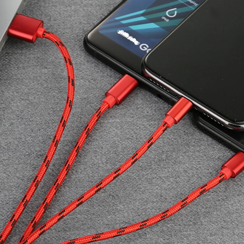 Мульти кабели быстрой зарядки 3 в 1 для iPhone Android usb type C строка данных samsung huawei Xiaomi |