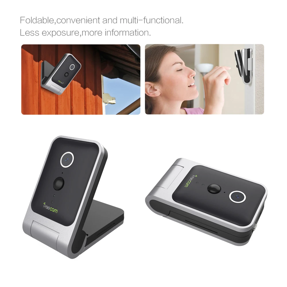Freecam 720P Full HD мини IP камера облачная односторонняя видеонаблюдения беспроводная с