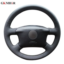 Black Steering Wheel Cover Artificial Leather Car Steering Wheel Cover for Volkswagen VW Passat B5 1996-2005 Golf 4 1998-2004