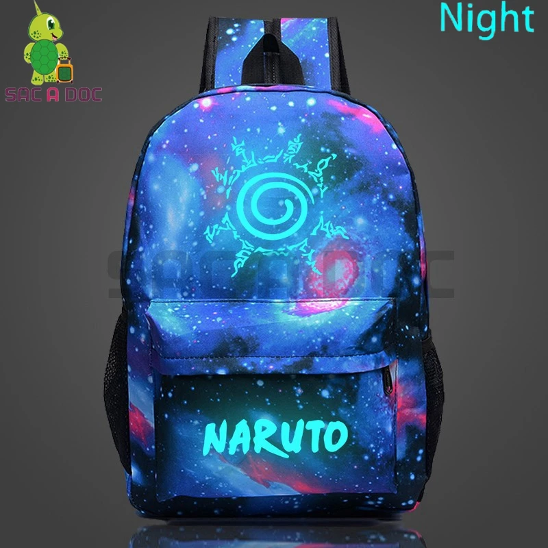 4 luminous Galaxy Наруто рюкзак с отражающими вставками Sharingan Sasuke школьные сумки для подростков мальчиков рюкзак для девочек с отделением для ноутбука Звездная ночь дорожные сумки - Цвет: 4 luminous