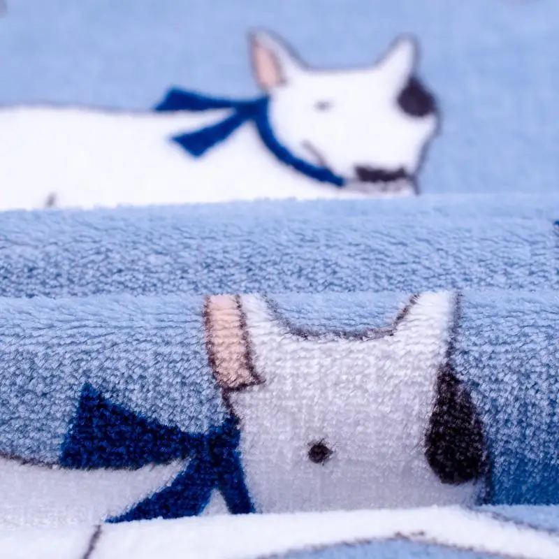 Собака Одеяло бультерьер печатных теплая мягкая кровать любимчика коврики дом