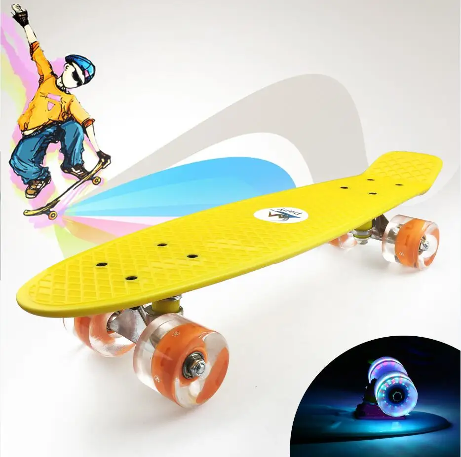type 20 Красочные 2" Мини Скейт Пенни Доска для детей пластик Fishboard Cruiser завершенный Графический Ретро Скейтборд банан Patins - Цвет: type 20