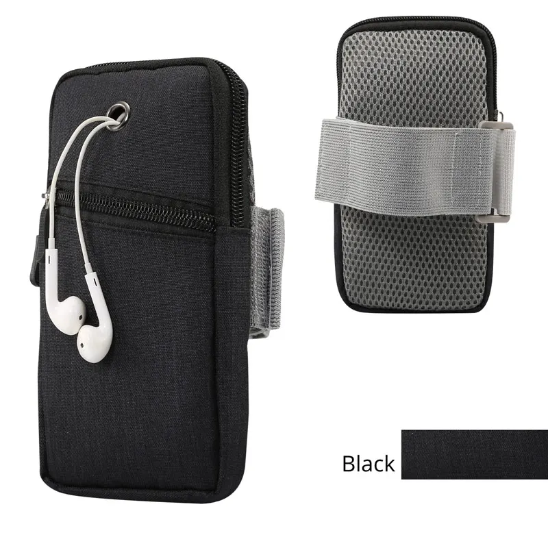 Black CHEZVOUS, спортивная сумка для сотового телефона, чехол для iPhone X, XS, XR, XS, max, ковбойская ткань, универсальный чехол-Сумочка для телефона для бега, для iPhone 7, 8, 6 plus - Цвет: Black