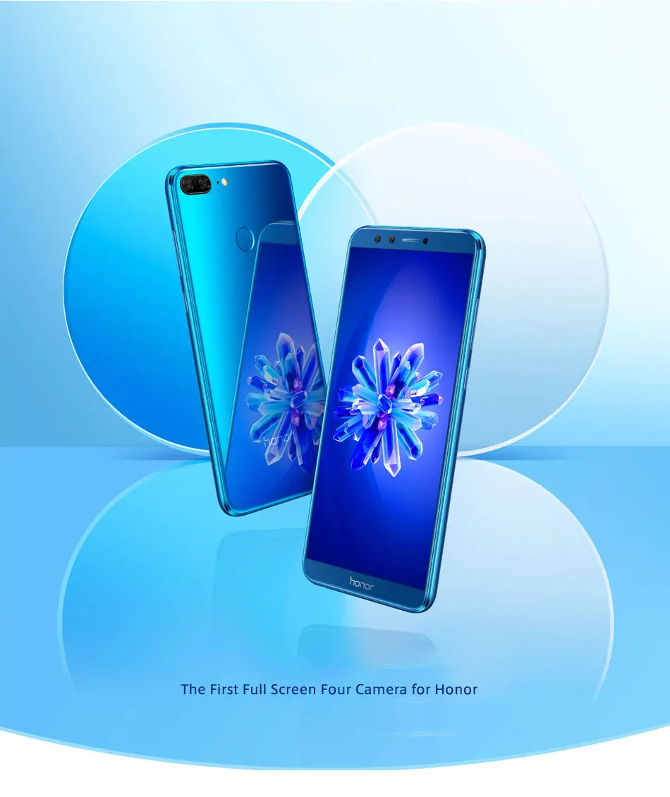 5,65 дюймов Honor 9, 4 Гб ОЗУ, 64 Гб ПЗУ, Android 8,0, 4G, LTE, смартфон, 13 МП+ 2 МП, четыре ядра, отпечаток пальца, аккумулятор 3000 мАч, мобильный телефон