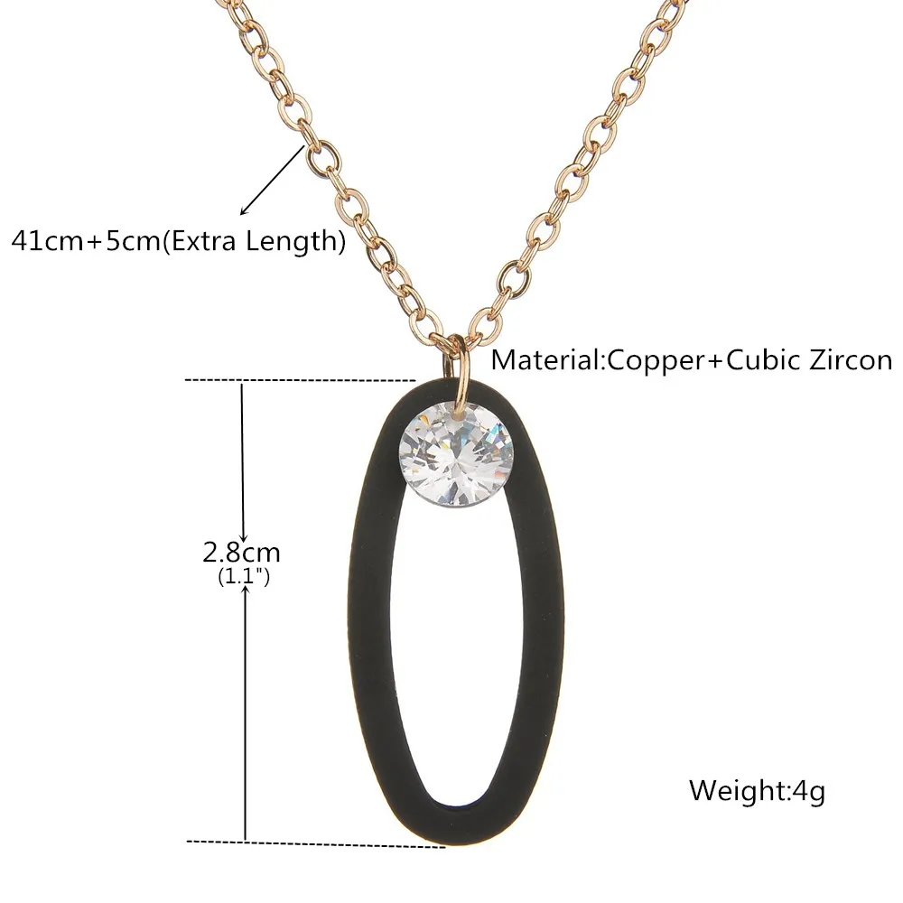 Костюм ювелирные изделия кубический циркон овальное Ожерелье Лето корейский