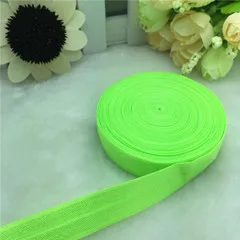 green 5 ярдов/партия, 15 мм(5/8 ''), одноцветная эластичная лента, сделай сам, для волос, галстук/нижнее белье, складывается вручную, растягивается - Цвет: green