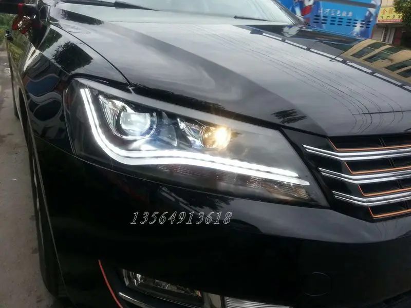 

2 шт. динамический VideoCar Стайлинг для фар Passat B7 2011 2012-2015 America Passat CC светодиодный ные фары DRL Биксеноновые линзы