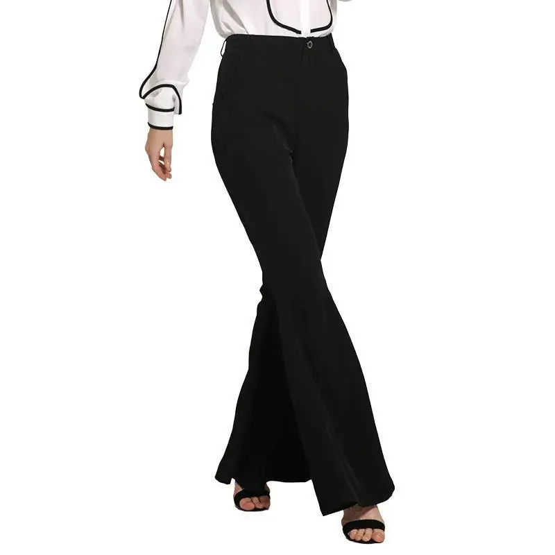 Новинка 2017 года Для женщин Винтаж элегантные расклешенные Брюки ПР Офисные