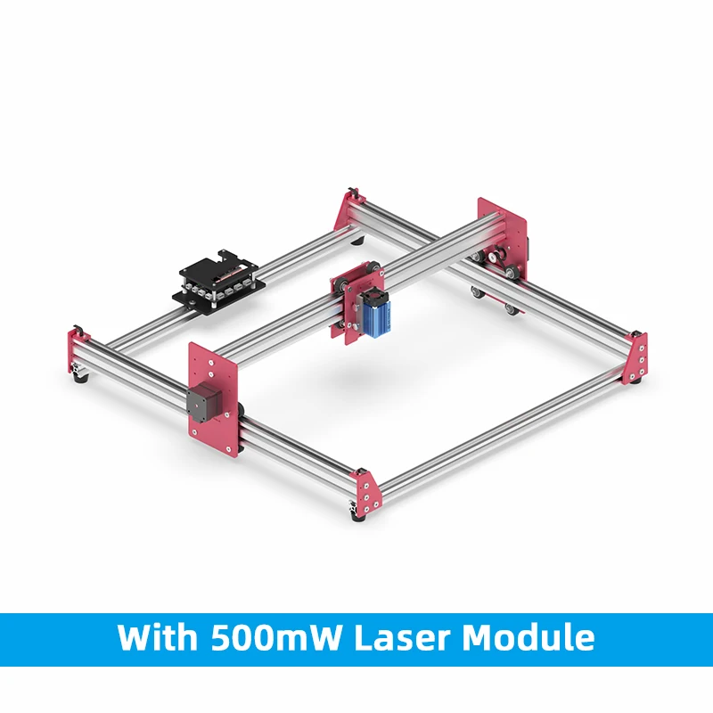 GKTOOLS All Metal 45*45cm 500mW,2500mW Wood Mini CNC Laser Engraver Cutter Engraving DIY Machine PWM,Benbox GRBL EleksMaker - Цвет: With 500mW Laser