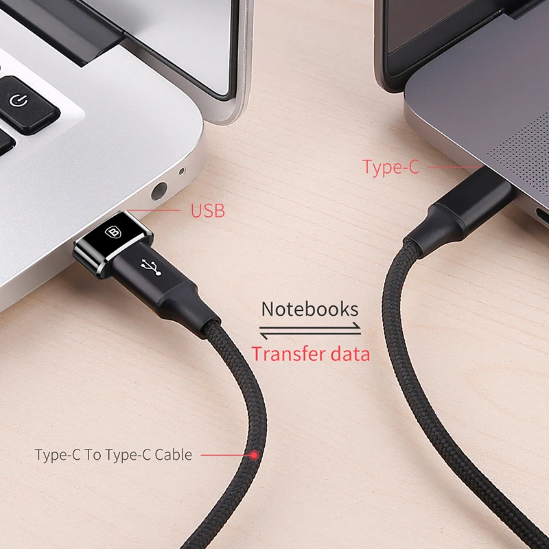 Baseus USB мужчина к usb type C Женский OTG адаптер конвертер кабель type-c адаптер для Nexus 5x6 p Oneplus 3 2 USB-C зарядное устройство для передачи данных