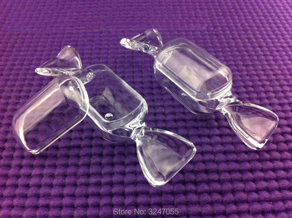 100 шт./лот 8 г милый Футляр для губной помады в форме конфет прозрачные пластиковые