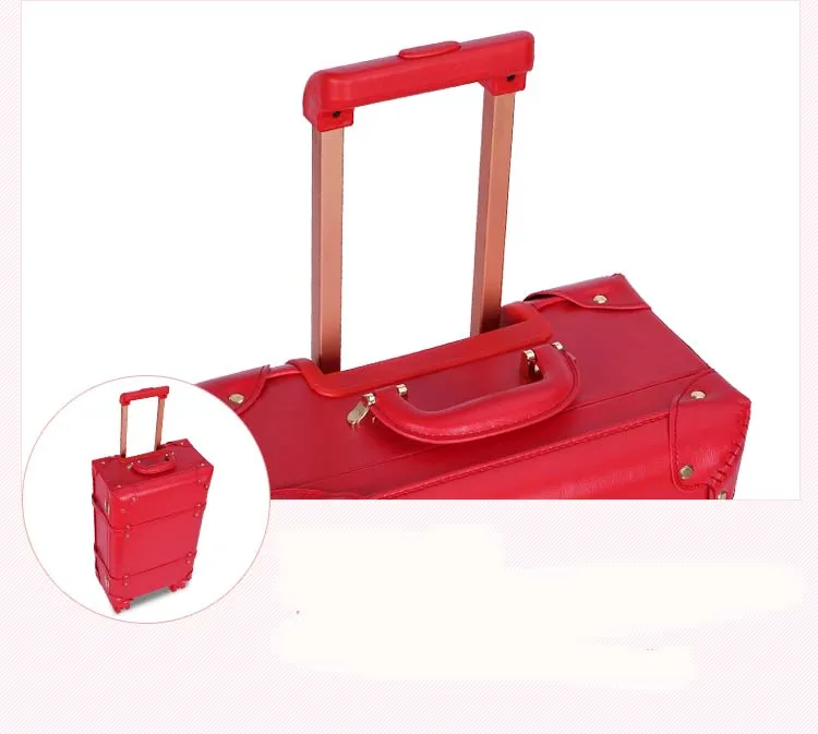 Letrend большой красный свадебный чемодан колеса подвижного багаж Set Password тележка Spinner дорожная сумка женщины 20 дюймов нести на магистральных