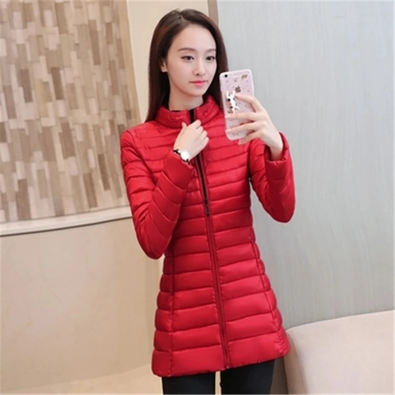 2018 Модное новое пальто из хлопка женское длинное легкое большого размера с