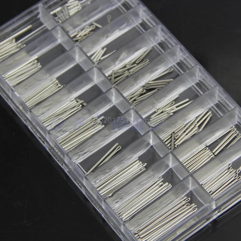 

360PCS Stainless Steel Watchmaker Watch Band Link Cotter Pins Tool Set 6-23mm